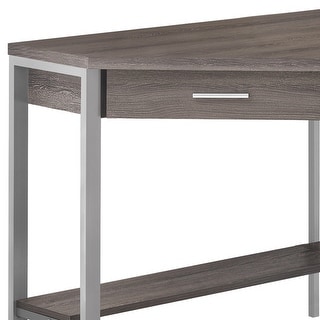 Contemporary 42 Inch Corner Computer Desk with Metal Base and Single ...