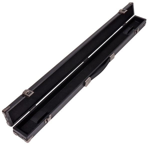 slide 2 of 6, GSE™ 1x1 Hard Billiard Pool Cue Stick Hard Box. 1/2 Pool Cue Case for 1 Butts/1 Shafts - Black Black
