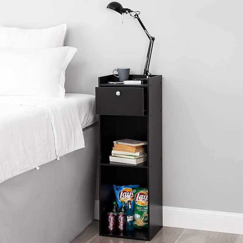 Yak About It® Extra Tall 2-shelf Nightstand End Table by DormCo