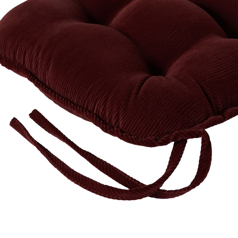 Omaha Indoor Reversible Corduroy Chair Pads (2-Pack)