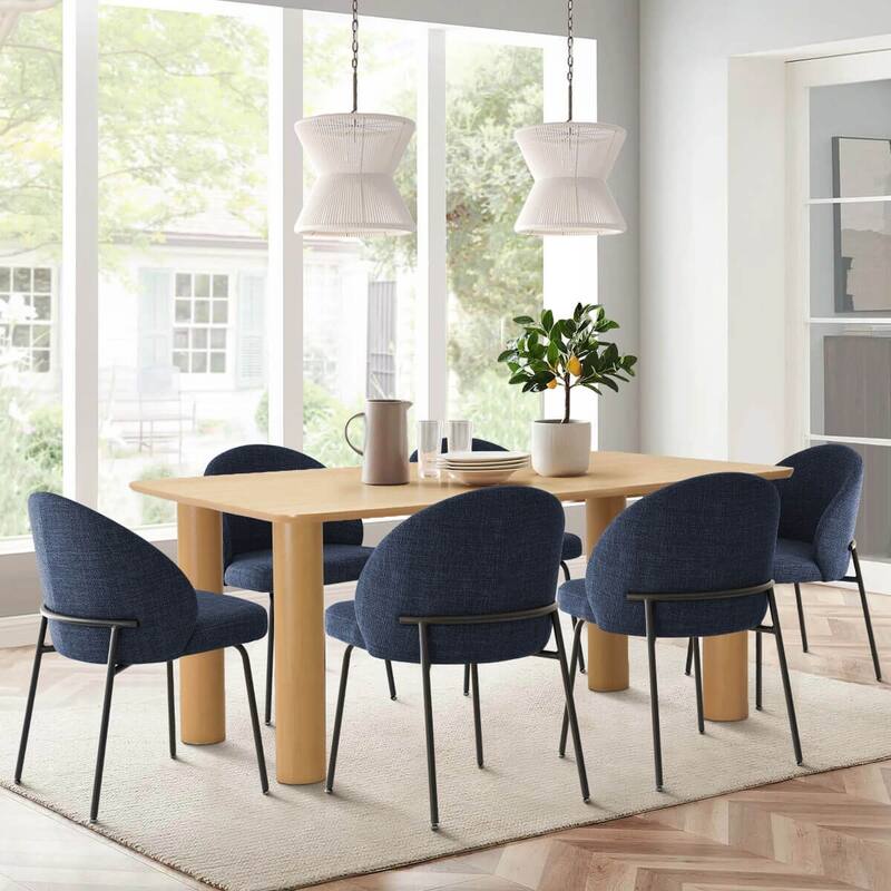 Upholstered Dining Chairs(Set of 6) - Blue