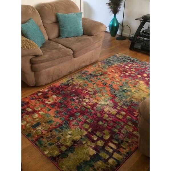 Shop Safavieh Monaco Abstract Watercolor Pink Multi Distressed