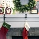 preview thumbnail 11 of 14, Garland and christmas stocking holder for mantle (3-Pack) (White)