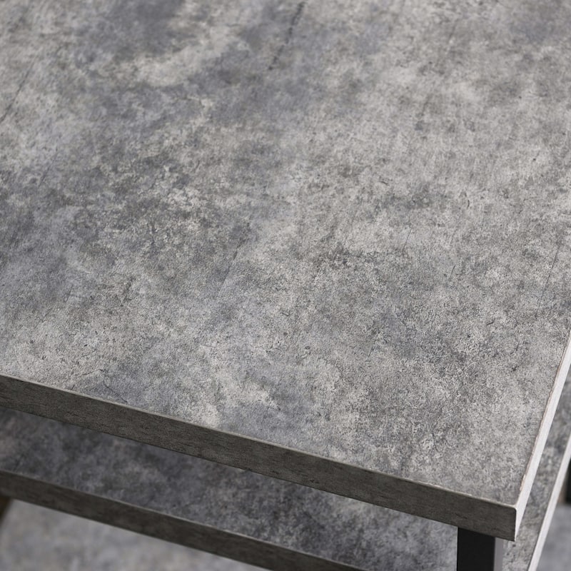Household Essentials Carbon Loft Shikibu Faux Slate Side Table - 23.6'' x 14.76''