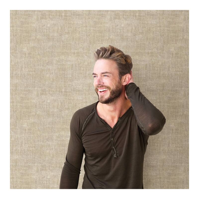 Chesapeake Gramercy Beige Linen Wallpaper - 20.5 x 396 x 0.025