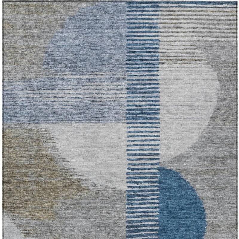 HomeRoots Geometric Transitional Rectangle Outdoor Rug