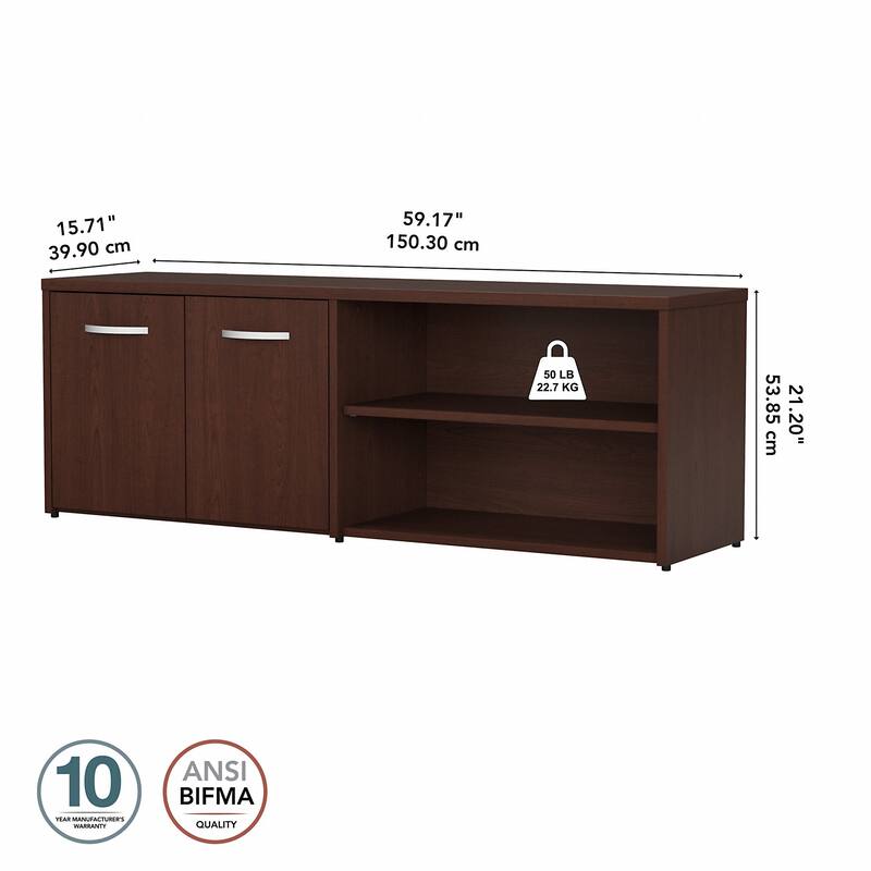Studio C Low Storage Cabinet with Doors by Bush Business Furniture
