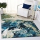 preview thumbnail 6 of 41, SAFAVIEH Glacier Keesha Modern Abstract Rug 2'3" x 4' - Navy/Green - Rectangle