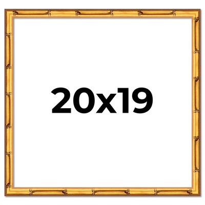 20x19 Frame Gold Bamboo Picture Frame Modern Photo Frame Includes UV Acrylic Shatter Guard Front Acid Free Foam Backing Board