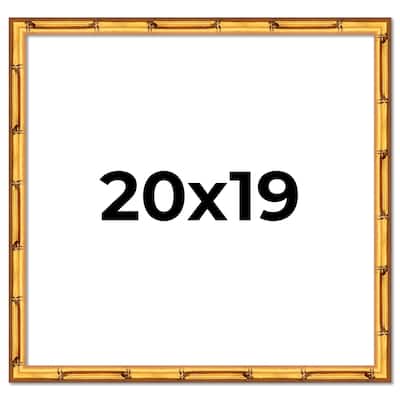 20x19 Frame Gold Bamboo Solid Wood Picture Frame | 1 Inch Moulding