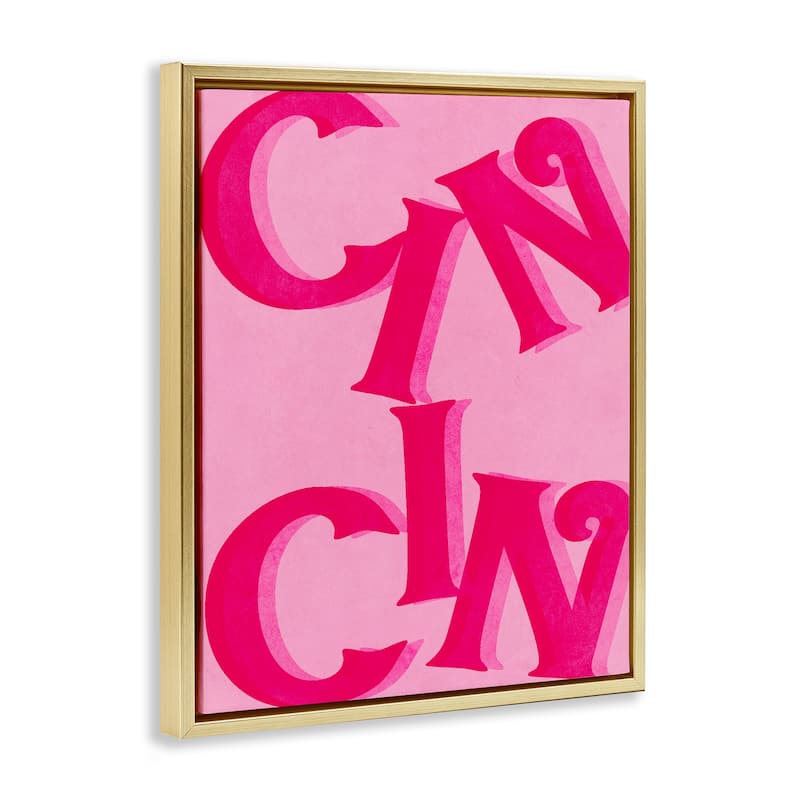 Stupell Celebration Cin Cin Cheers Framed Floater Canvas Wall Art Design By Lil' Rue