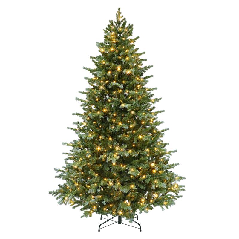 Puleo International 6.5' Pre-Lit Linden Fir Artificial Tree with 350 Dual-Color LED Lights