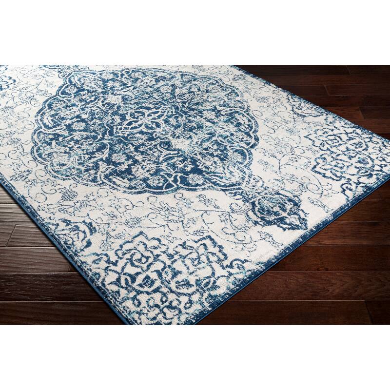 Livabliss Okeefe Vibrant Floral Medallion Area Rug