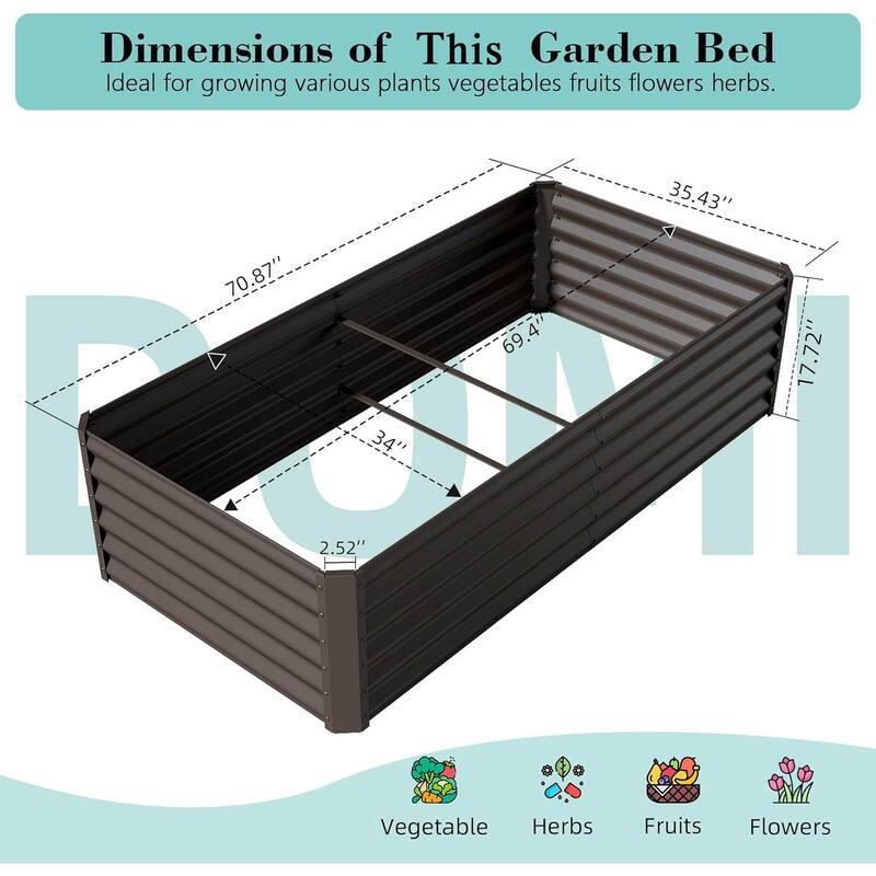 Heavy-Duty Outdoor Garden Planter Box for Vegetables with Safety Edge