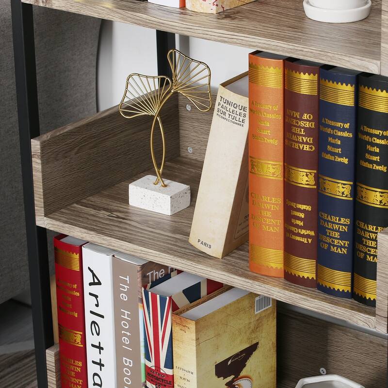 Javlergo Set of 2 Small Bookshelf, 3-Tier Open Bookcase Storage Display Shelves