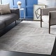 preview thumbnail 2 of 10, SAFAVIEH Platinum Lauresha Glam Abstract Rug 6'7" Square - Grey/Light Grey