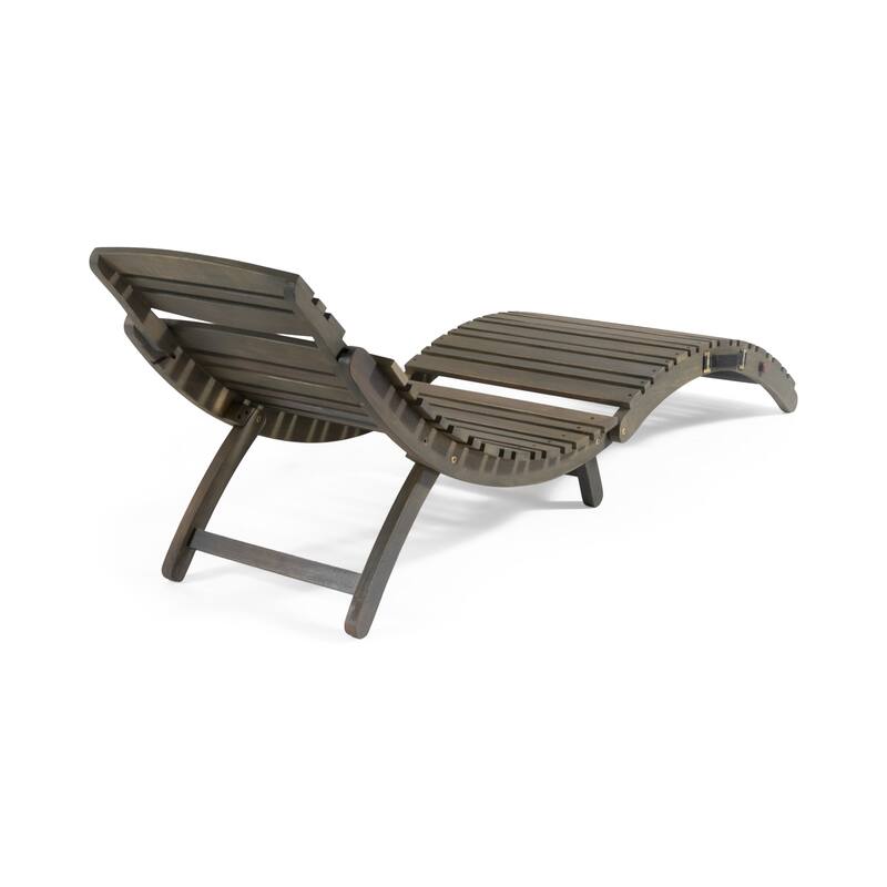 Lahaina Outdoor Acacia Wood 3 Piece Chaise Lounge Set by Christopher Knight Home