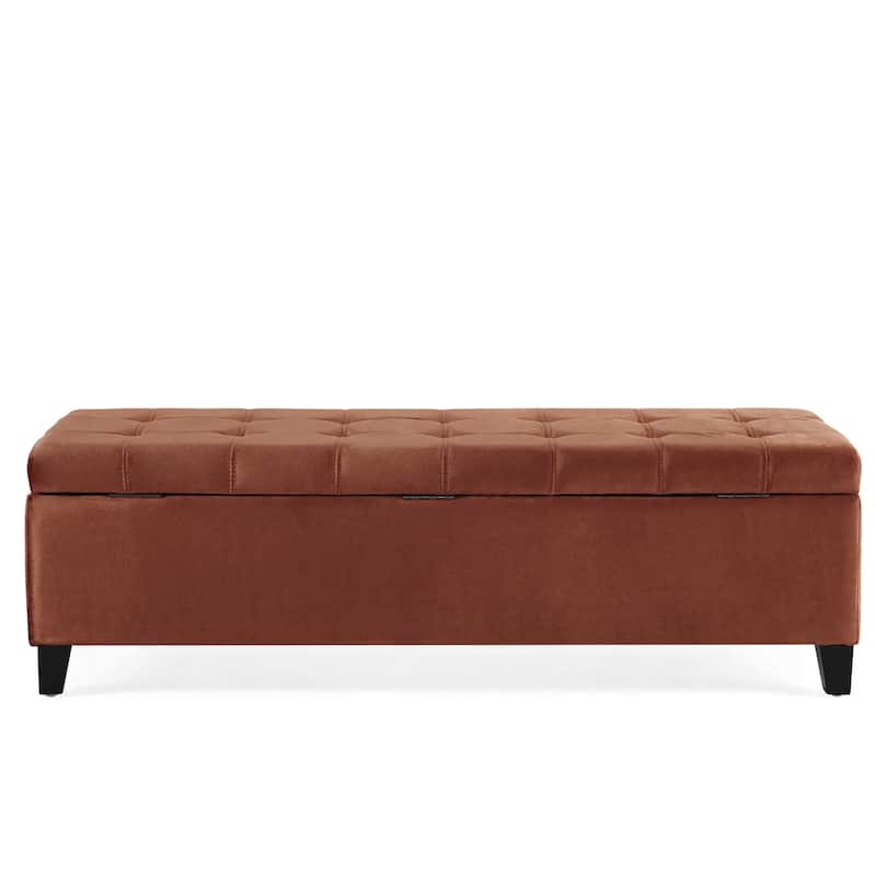 Storage Ottoman,Rectangular Ottoman Bench,Upholstered Storage Bench,Foot Rest for Living Room, Entryway and Bedroom,