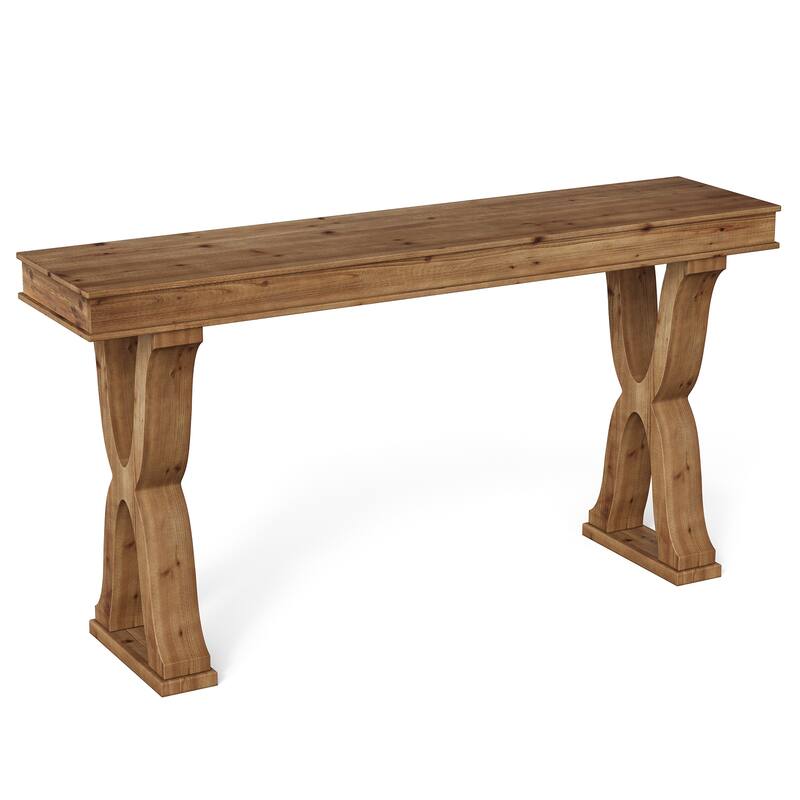 Solid Wood Console Table, Entryway Table, Long Sofa Side Hallway Foyer Table for Living Room