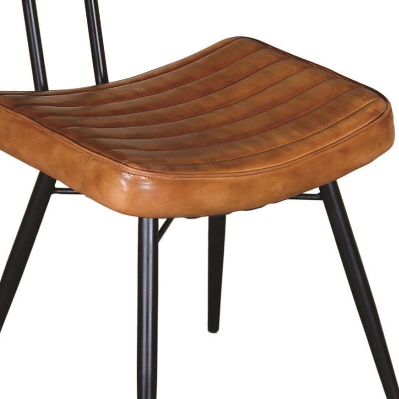 Metal Frame Tufted Side Chairs,Dining Chair (Set of 2)