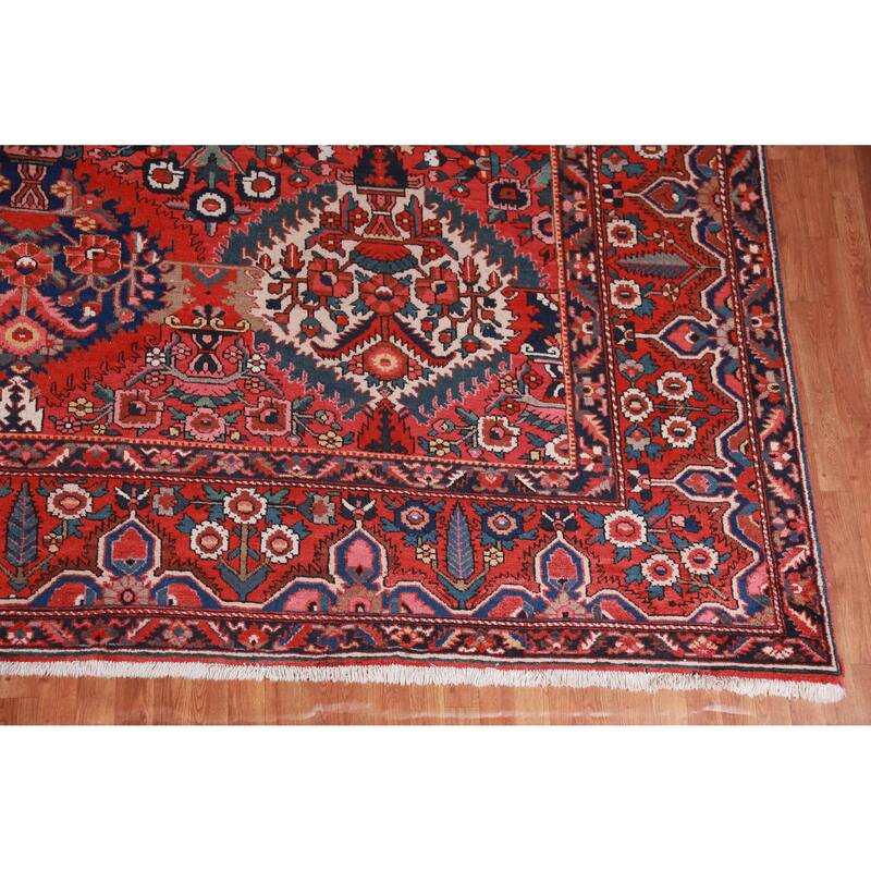 Hand Knotted Oriental 100% Wool Carpet Traditional Geometric Red Bakhtiari Area Rug - 18' 0'' X 12' 9''
