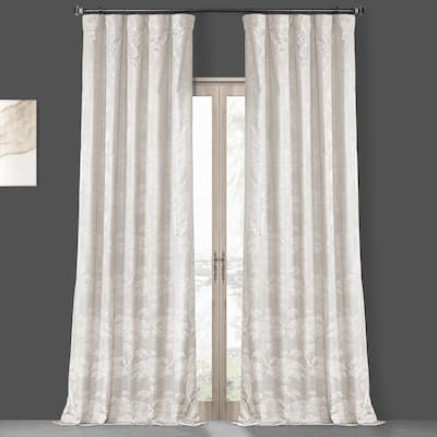 Exclusive Fabrics Sequoia Faux Silk Jacquard Curtain (1 Panel)