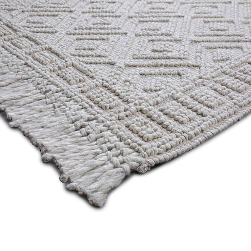 Wyndenhall Pickett 8 x 10 Area Rug Contemporary in Ivory - 8 ft x 10 ft 96"d x 120"w x 0.5" h