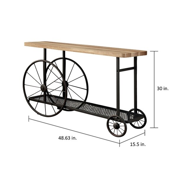 Furniture of America Sall Urban Black 49-inch Metal Sofa Table
