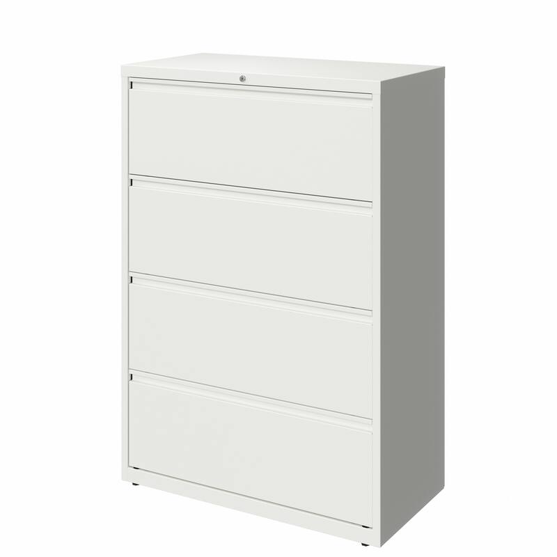 Hirsh 36-in Wide HL10000 Series 4 Drawer Lateral File Cabinet, White