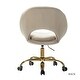 preview thumbnail 71 of 107, Savas Height Adjustable Swivel Velvet Task Chair with Gold Base
