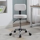 preview thumbnail 12 of 54, Adjustable Rolling Work Stool with Faux Leather Seat and Foldable Footrest, Versatile Stool for Home Office, Vanity,