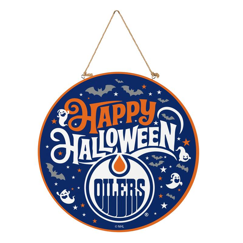 Edmonton Oilers 18" x 18" Halloween Door Décor Wall Sign