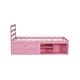 preview thumbnail 7 of 5, Wood Platform Bed with Removable Storage Shelves, Built-in Two Storage Drawers