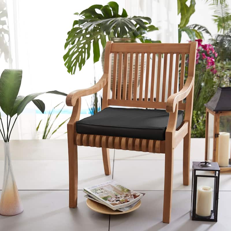 Lehigh Sunbrella Chair Cushion, Set of 2 - 19 in w x 16 in d - Canvas Black