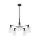 preview thumbnail 6 of 14, Hunter Lochemeade 5 Light Chandelier - Dining Room, Living Room, Entry - Modern Farmhouse, Industrial, Contemporary