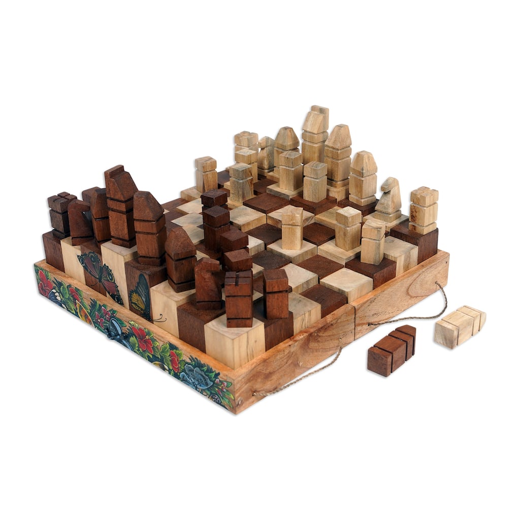 Novica Handmade Monarch Strategy Wood Chess Set