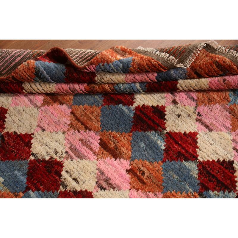 Tribal / Trellis Moroccan Oriental Area Rug Handmade Wool Carpet - 6'7" x 10'4"