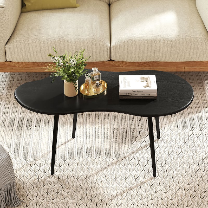 Gymax Cloud Shape Coffee TableIrregular Center Table w/ Metal
