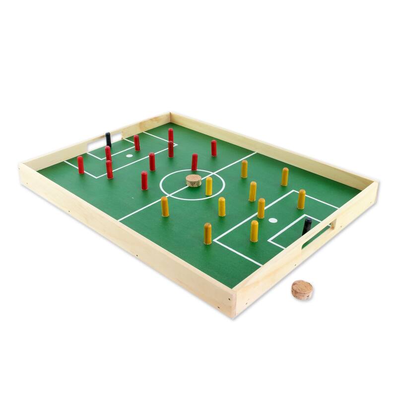 Novica Handmade Desktop Soccer Pinewood Game