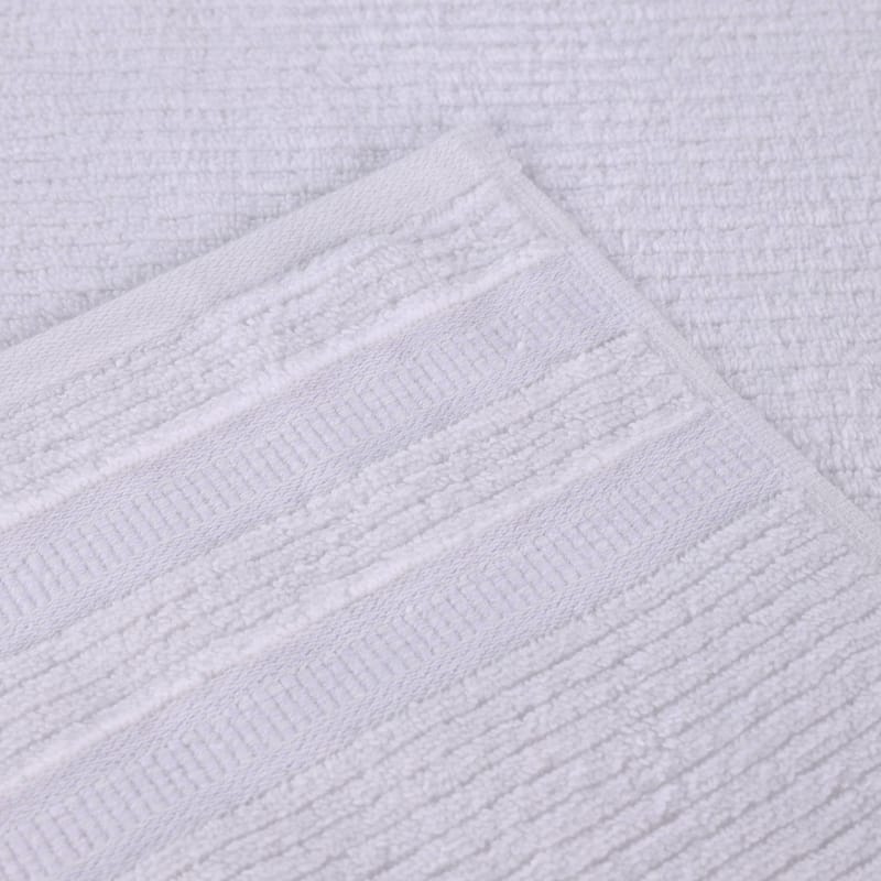 Superior Brea Zero Twist Cotton Ribbed Modern Bath Sheet Set of 2