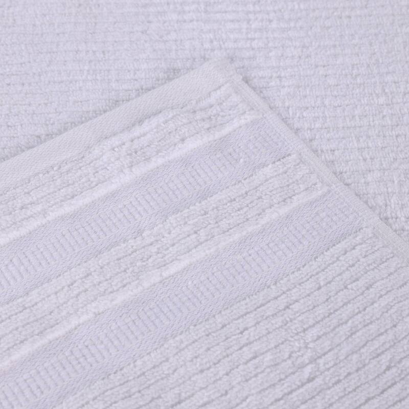 Superior Brea Zero Twist Cotton Ribbed Modern Hand Towel Set of 6
