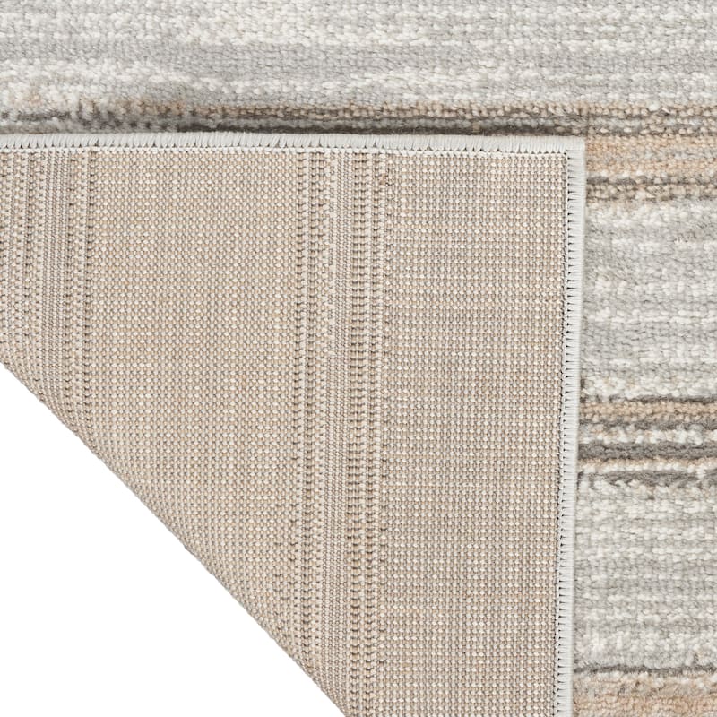 Calvin Klein CK011 Verdant Indoor only Grey Striped Area Rug