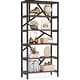 preview thumbnail 38 of 36, 71" Industrial Bookshelf, 6 Tier Rustic Brown Wood Etagere Bookcase, Open Book Shelves