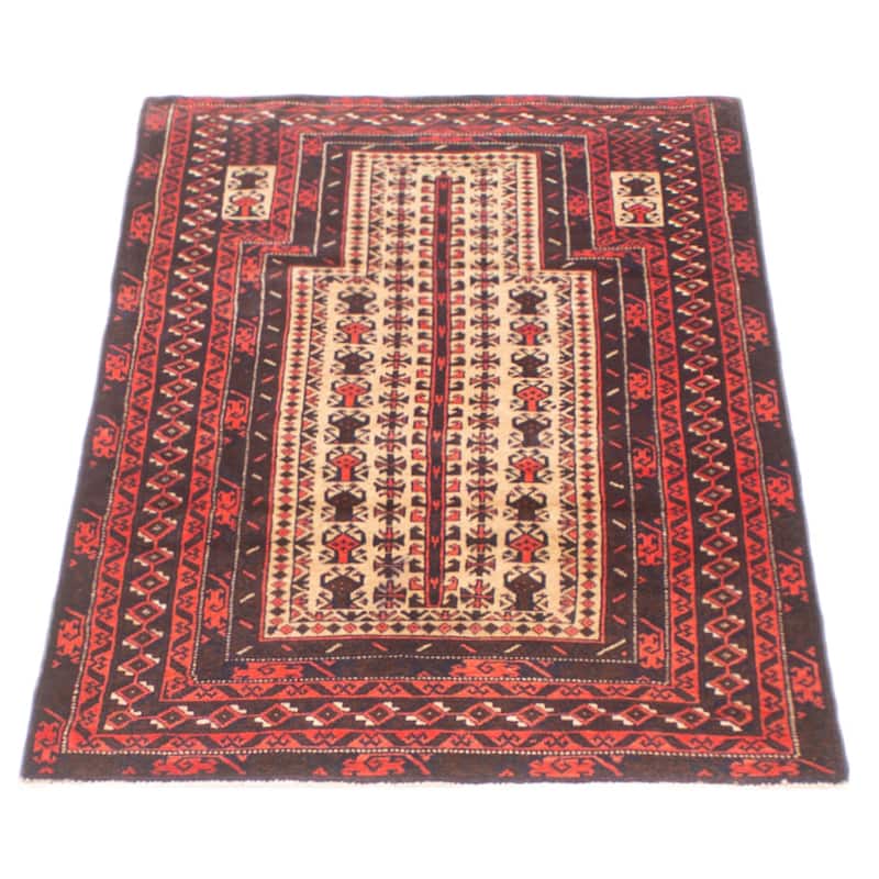 Teimani Tan Rug 3'1" x 5'2" - 3'1 x 5'2