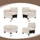 preview thumbnail 8 of 12, Multi-Seater Corduroy Sectional Sofa, Modular Settee, Included Removable Ottomans