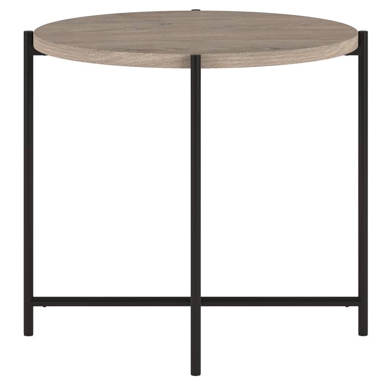 Loretta 23.63" Wide Round Side Table with MDF Top