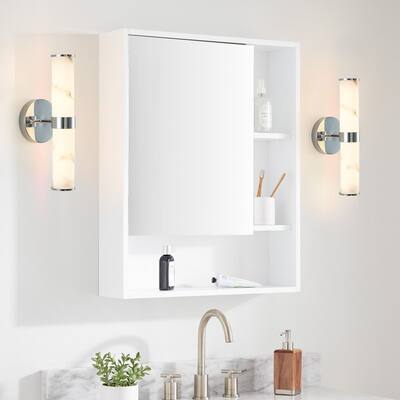 Set of 2 Resin Wall Lights with Imitation Marble Texture & Iron Metal Frame – Elegant Indoor Lighting