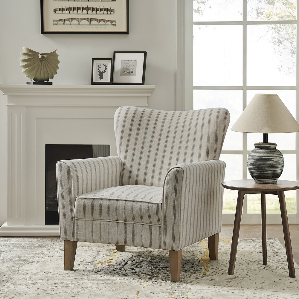 Grey farmhouse on sale accent chair