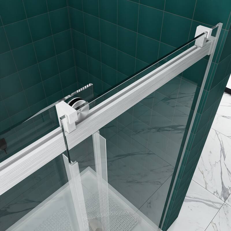 60"/ 72" Single Sliding Frameless Shower Door With Buffer