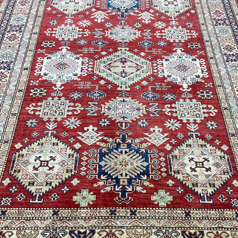 HERAT ORIENTAL Handmade Super Kazak Wool Rug - 5'9" x 7'9"